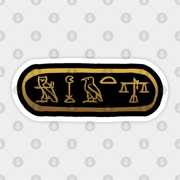 Balance in Ancient Egyptian Hieroglyphics. Ancient Egypt Sticker